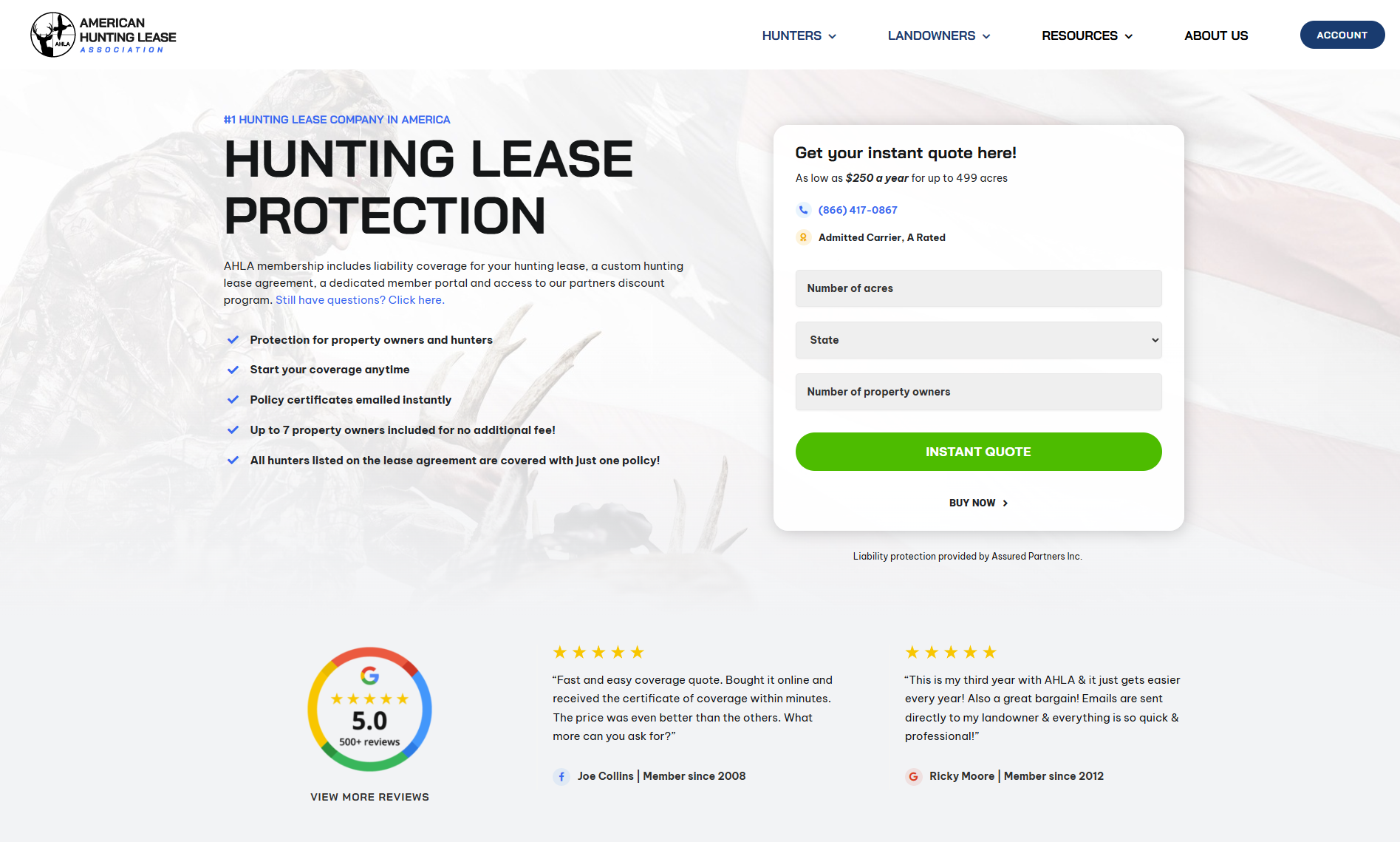AHLA American Hunting Lease Association website.